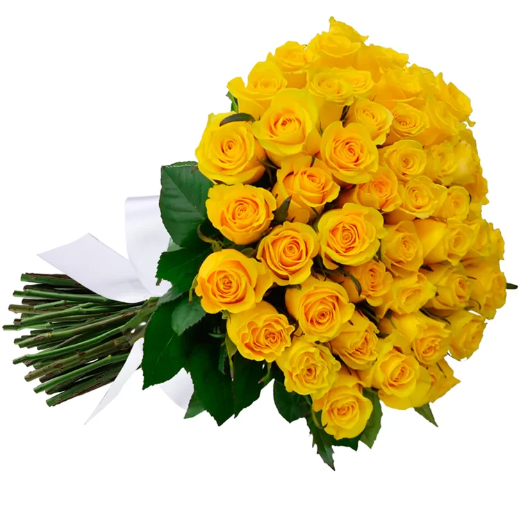 Buquê de 42 Rosas Amarela..